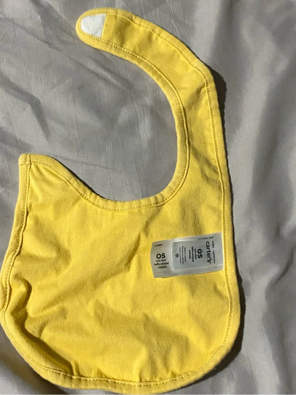 Carter's Yellow and White Striped Cotton Baby Bib